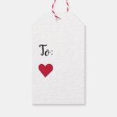 Wees mijn Valentijn Love Heart Gift Label Cadeaulabel (Achterkant)