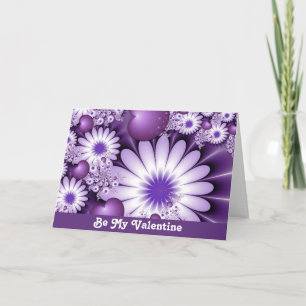 Wees mijn Valentijn Love Hearts Flowers Card Feestdagen Kaart