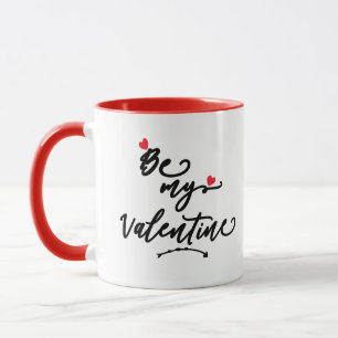 Wees mijn Valentijn Modern Romantisch Rood Liefdes Mok