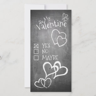 Wees mijn Valentijn op een krijtbord