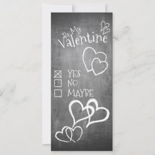 Wees mijn Valentijn op een krijtbord