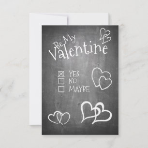 Wees mijn Valentijn op een schoolbord