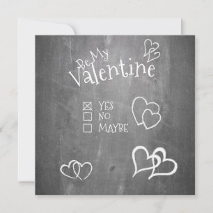 Wees mijn Valentijn op een schoolbord