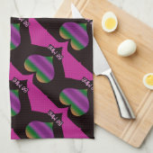 Wees mijn Valentijn Paars hart Theedoek (Quarter Fold)