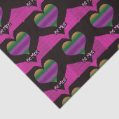 Wees mijn Valentijn Paars Stripe Heart Tissuepapier (Detail)