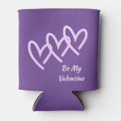 Wees mijn Valentijn Paarse Koelbox Blikjeskoeler (Voorkant)