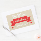 Wees mijn Valentijn Rechthoekige Sticker (Envelop)