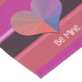 Wees mijn Valentijn reflecterend hart Korte Tafelloper (Hoek)