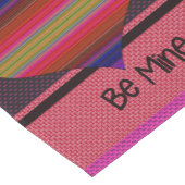 Wees mijn Valentijn regenbooghart Korte Tafelloper (Hoek)