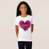 Wees mijn Valentijn regenbooghart T-shirt (Voorkant volledig)