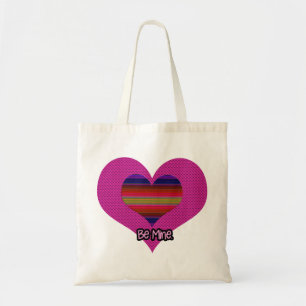 Wees mijn Valentijn regenbooghart Tote Bag