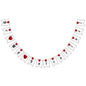 Wees mijn Valentijn! Rode harten Vlaggetjes (Alle)