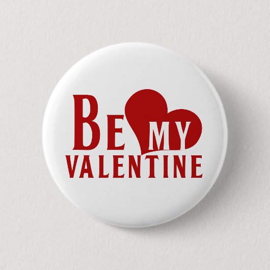 Wees mijn Valentijn Ronde Button 5,7 Cm (Voorkant)