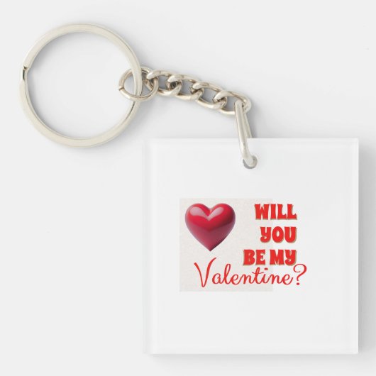 Wees mijn Valentijn Sleutelhanger (voorkant)