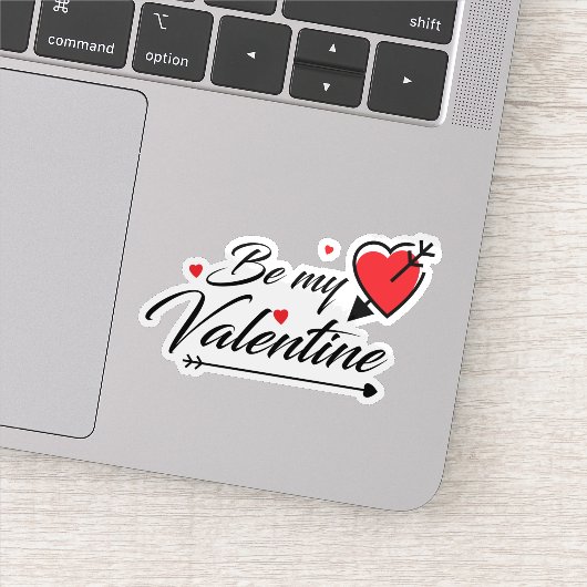 Wees mijn valentijn sticker (Detail)