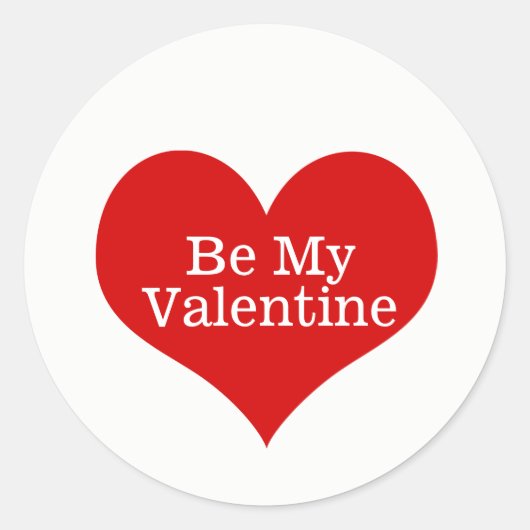 Wees mijn Valentijn Sticker (Voorkant)