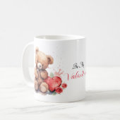 Wees mijn Valentijn Teddy Bear Koffie Mok (Voorkant links)