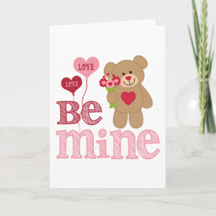 Wees mijn Valentijn Teddy Feestdagen Kaart