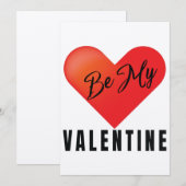 Wees mijn Valentijn Wenskaart Kaart (Voorkant / Achterkant)