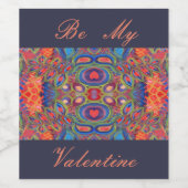 Wees mijn valentijn wijnlabel wijn etiket (Enkel label)