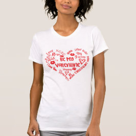 Wees mijn Valentijn woord hart T-shirt