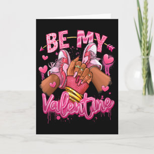 Wees mijn Valentijnsdag Afro-meisje sneakers Valen Kaart