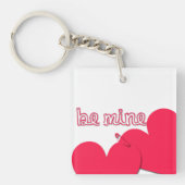 Wees mijn Valentijnsdag Moderne Sleutelhanger (Voorkant)