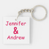 Wees mijn Valentijnsdag Moderne Sleutelhanger (Achterkant)