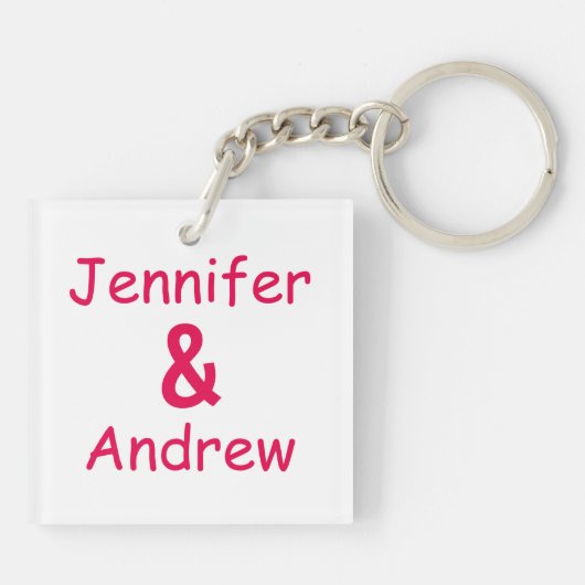 Wees mijn Valentijnsdag Moderne Sleutelhanger (Achterkant)