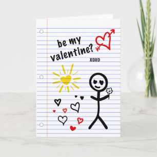 wees mijn valentijnsdag notitieboek papier schetse feestdagen kaart