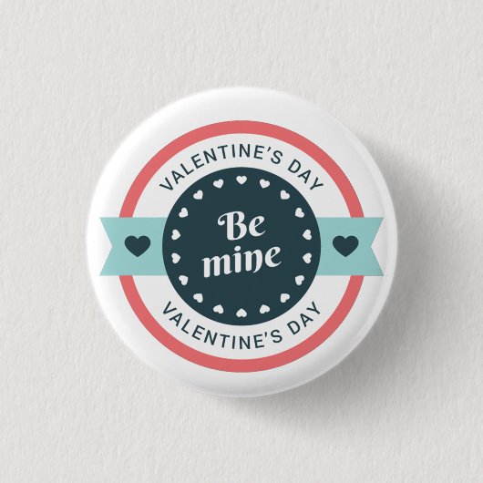 Wees mijn Valentijnsdag Ronde Button 3,2 Cm (Voorkant)