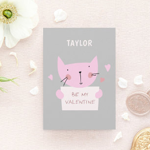 Wees mijn Valentijnse kat Feestdagenkaart
