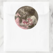 Wees mijn zoete  Valentijn Ronde Sticker (Tas)