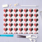 Wees Mine Valentijn Red Stripe Heart Tissuepapier (Craft)