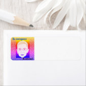 Wees moedig, berucht RBG-logo voor retournering Etiket (Insitu)