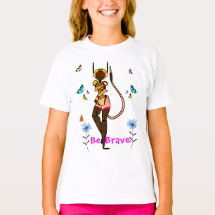 Wees moedig en leuke kunst t-shirt