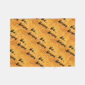Wees moedig - goud fleece deken (Voorkant (Horizontaal))