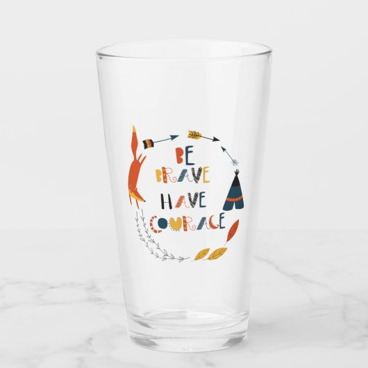 Wees moedig met fox glas (Voorkant)