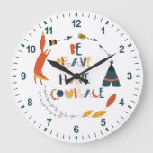 Wees moedig met fox grote klok (Voorkant)