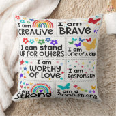 Wees moedig, wees jezelf: vertrouwenwekkend Sierku Kussen (Deken)