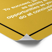 Wees moedig. Wees vet. Wees snel. Motivatie offert Poster (Hoek)