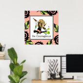Wees moedige kinder Boho ingelijste kunst Poster (Thuiskantoor)