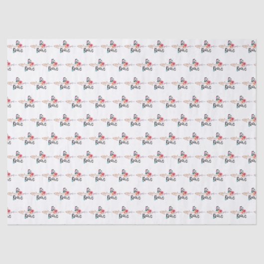 Wees moedige pijl met bloemen tissuepapier (Voorkant)