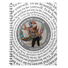 Wees mooi, wees je eigen fotogebedsdagboek notitieboek