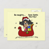 Wees Naughty Briefkaart (Voorkant / Achterkant)