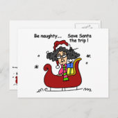 Wees Naughty Briefkaart (Voorkant / Achterkant)