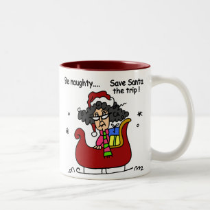 Wees Naughty Tweekleurige Koffiemok
