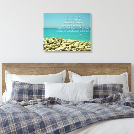 Wees nergens ongerust over... canvas afdruk (Insitu (Slaapkamer))