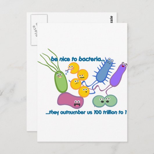 Wees Nicer in bacteriën Briefkaart (Voorkant / Achterkant)