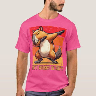 Wees niet bang Capy Dabbing Capybara Lover Mannen T-shirt